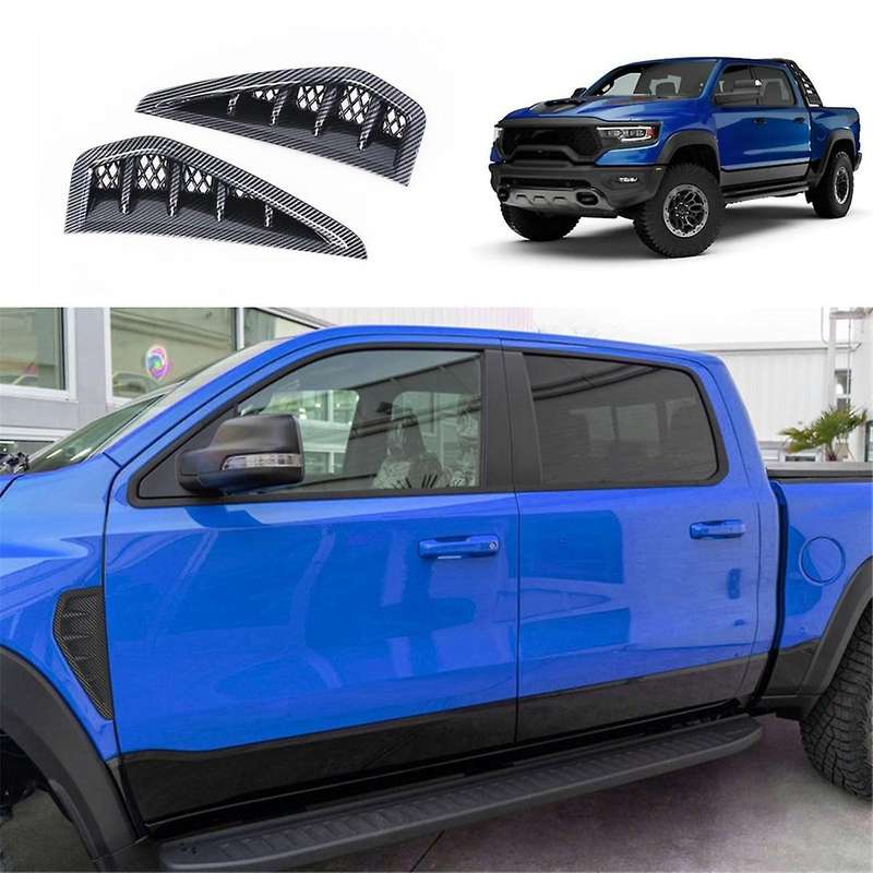 for Ram 1500 2023 2024 Car Side Vent Cover Trim Sticker Exterior Accessories (abs Carbon Fiber)