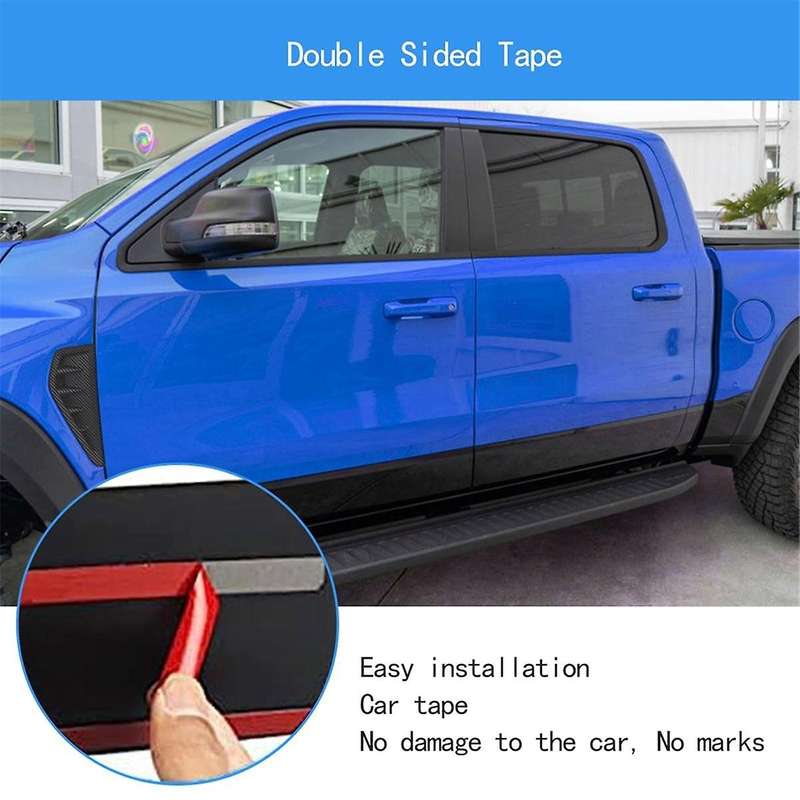 for Ram 1500 2023 2024 Car Side Vent Cover Trim Sticker Exterior Accessories (abs Carbon Fiber)