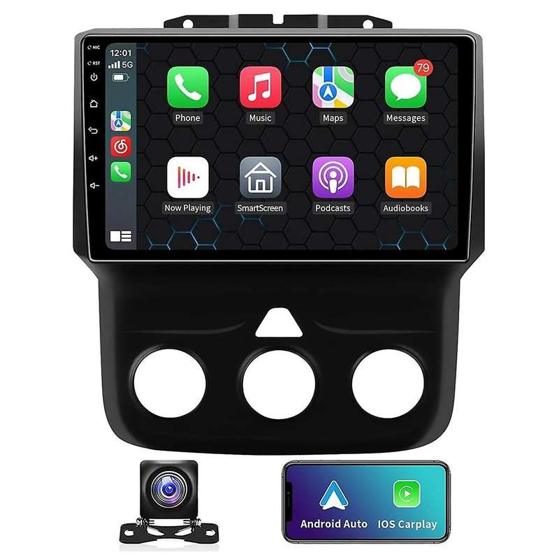 for RAM 1500 2500 3500 2013-2018 Car Stereo, 2+32G Android 12 9Inch Touch Screen Radio Carplay Andr
