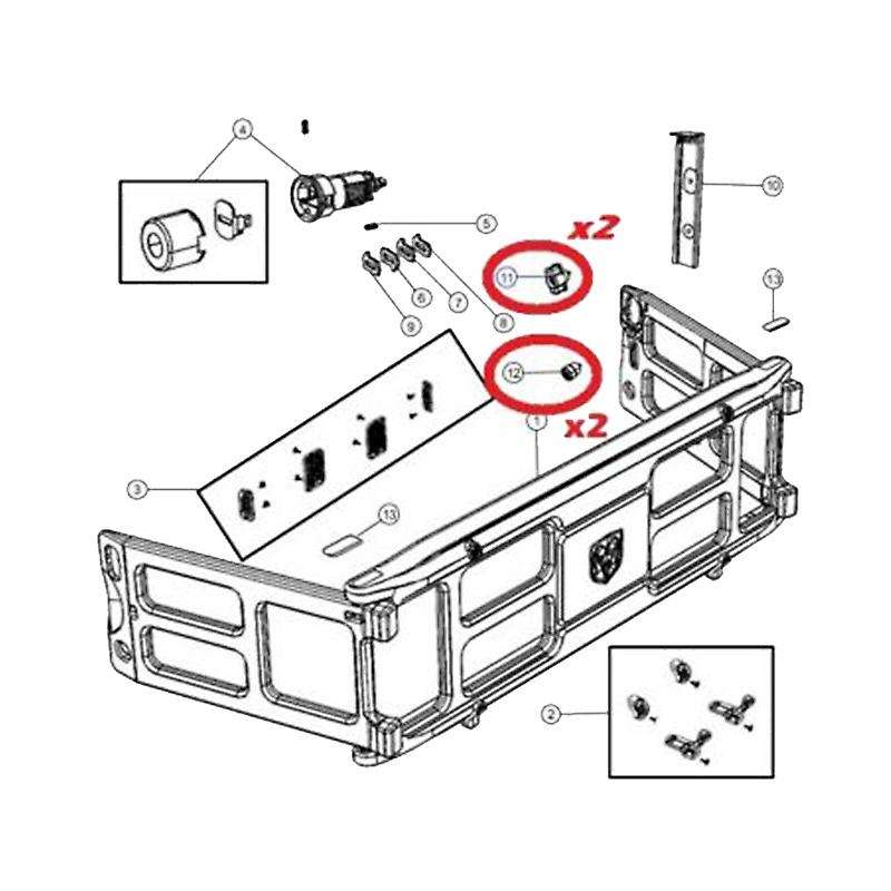 for RAM 1500 2500 3500 RAM BOX Handle and Grommet Kit New 68054997AB 68054996AA