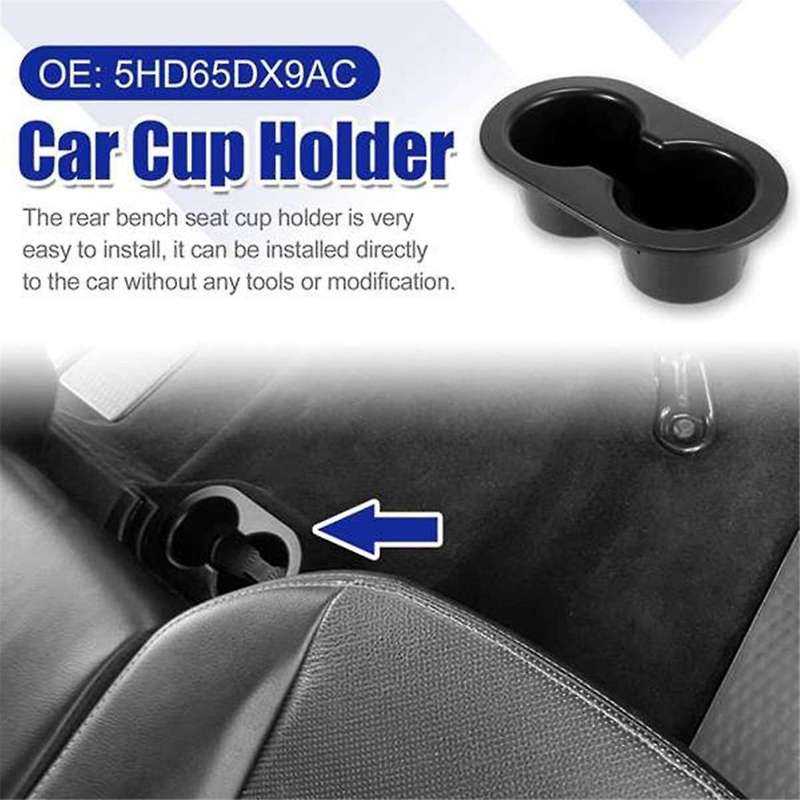 for Ram 2002-2016 1500 2500 3500 Car Rear Seat Cup Holder Dual Drink Cupholder 5hd65dx9ac