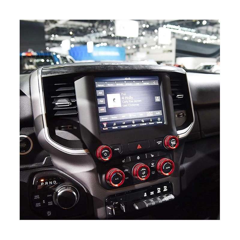 for Ram Accessories 2018-2021 Control Knob Cover Ac/volume/mode/auto/browse Switch Decor Button Tri