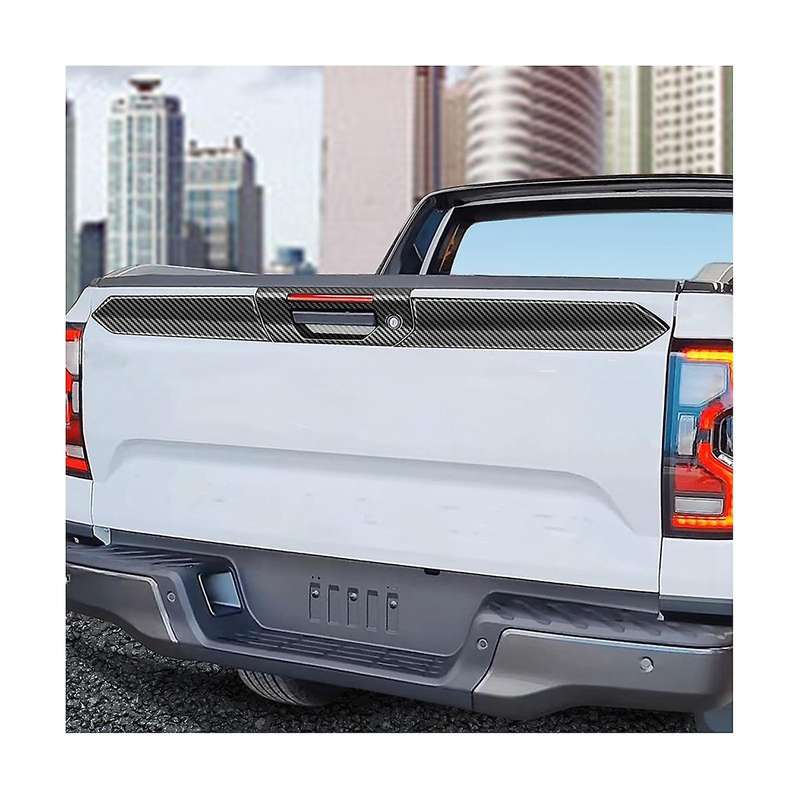 for Ranger 2023 Car Rear Handle Cover Trim Trunk Decorative Sticker Accessories - Abs Carbon Fiber