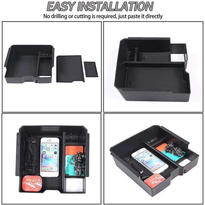 for Ranger Everest 2023 Center Console Organizer Tray, Armrest Storage Box Insert (electric Handbrak