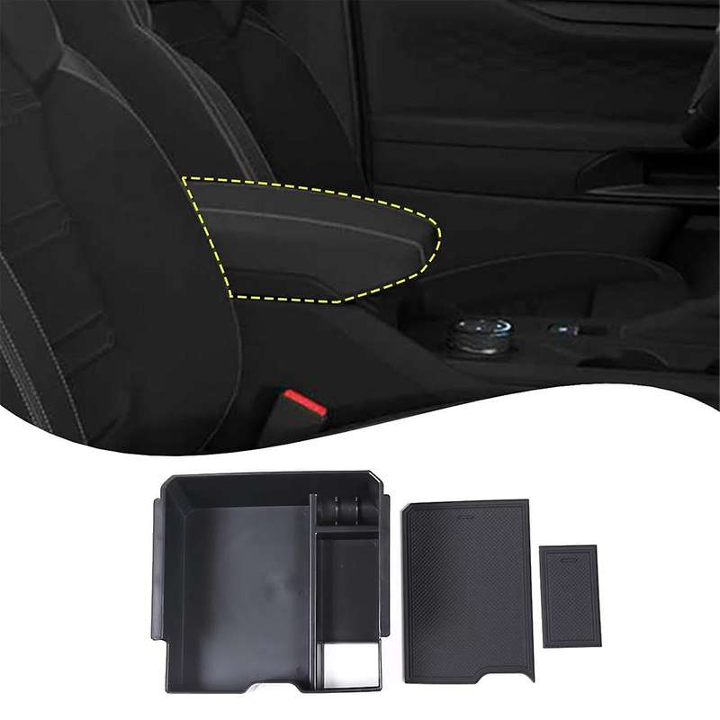 for Ranger Everest 2023 Center Console Organizer Tray, Armrest Storage Box Insert (electric Handbrak