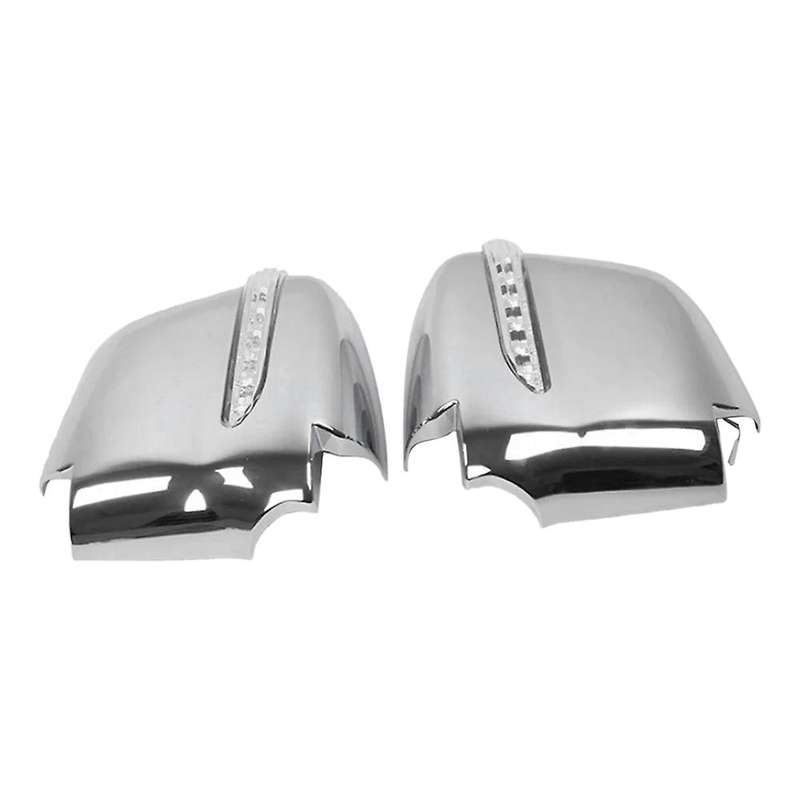for Refine STAREX 2004 ABS Chrome-Plated LED Rearview Mirror Cover with Turn Signal Reversing Mirror