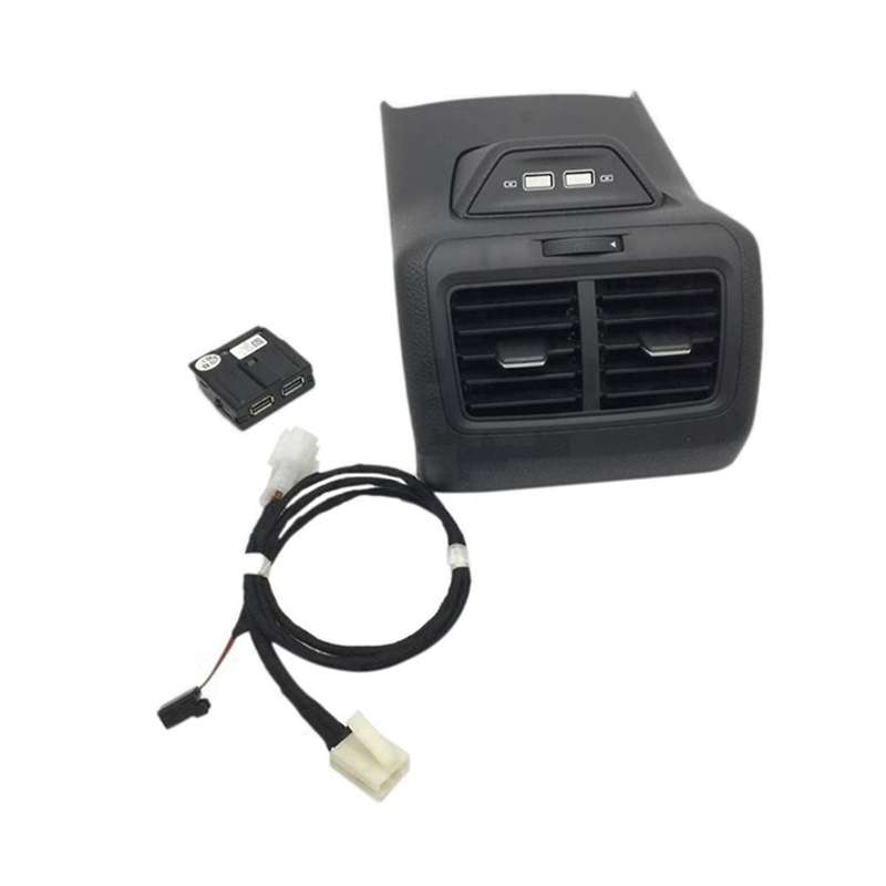 for Rear Armrest Air Outlet Vent Air Conditioning Cover with Usb Charging Interface for Golf 7 Mk7