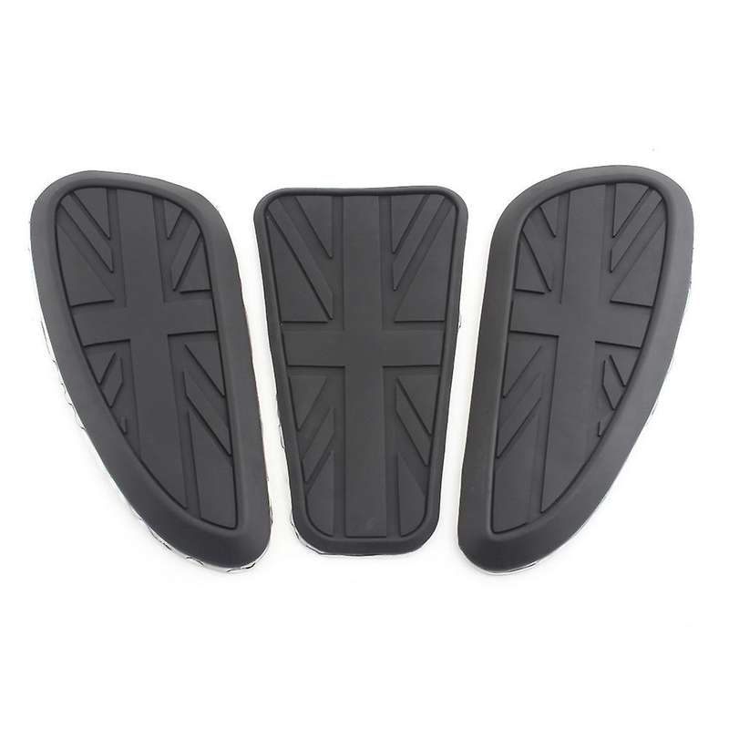 for Retro Motorcycle Cafe Gas Fuel Tank Protector Sheath Knee Tank Pad Grip Decal for T120 T100 Blac
