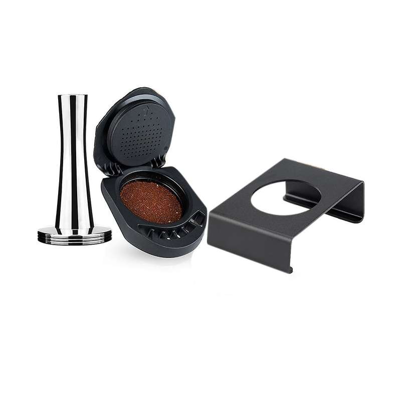 for Reusable Coffee Powder Adapter Filter with Aluminum Holder Basket Coffee Maker Accessories