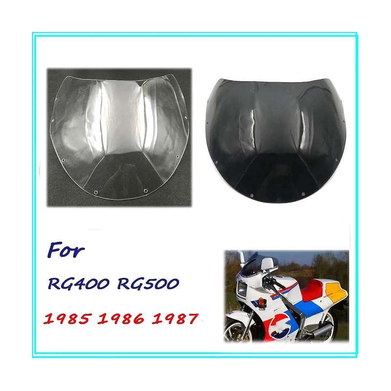 for Rg400 Rg500 Gamma Motorcycle Windshield Windscreen Front Deflector Wind Screen -1987 Transparen