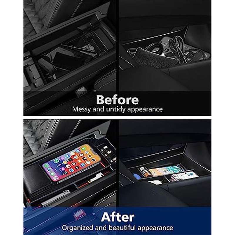 for Rogue 2021 2022 2023 Center Console Storage Box Console Tray Armrest Storage Box Console Bottom