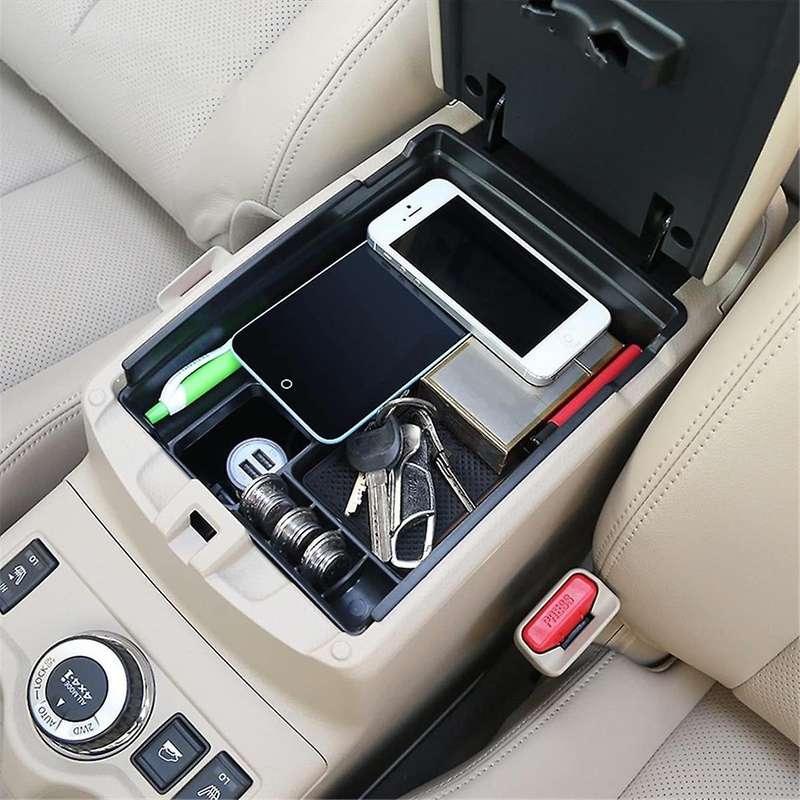 for Rogue 2014-2021 Car Center Console Organizer Armrest Storage Tray Interior Accessories - Black