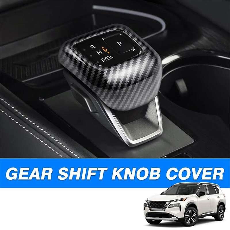 for Rogue 2022 2023 2024/ J12 2023 2024 Car Gear Shift Knob Cover Trim Accessories, Abs Carbon Fibe