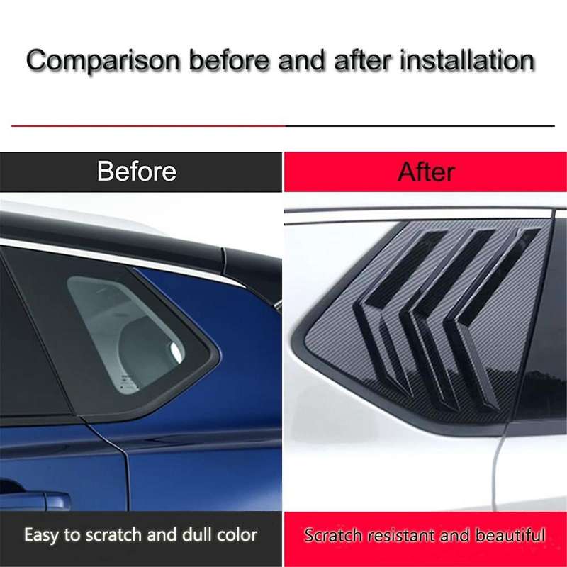 for Rogue 2021-2023 Rear Side Window Louvers Sport Style Scoop Cover Decoration (carbon Fiber Patte