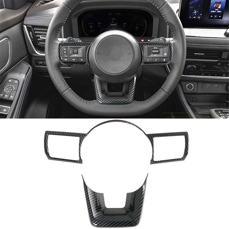 for Rogue 2021 2022 2023 Steering Wheel Panel Frame Cover Trim Interior Accessories (abs Carbon Fib