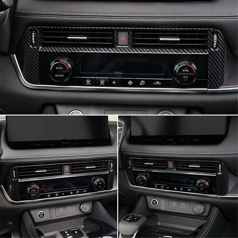 for Rogue 2021 2022 2023 Central Control Air Outlet Vent Cover Frame Cover Trim Accessories (ABS Cab