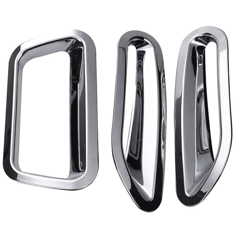 for Rogue 3Pcs/Set Chrome Rear Tail Fog Light + Brake Light Lamp Cover Trim
