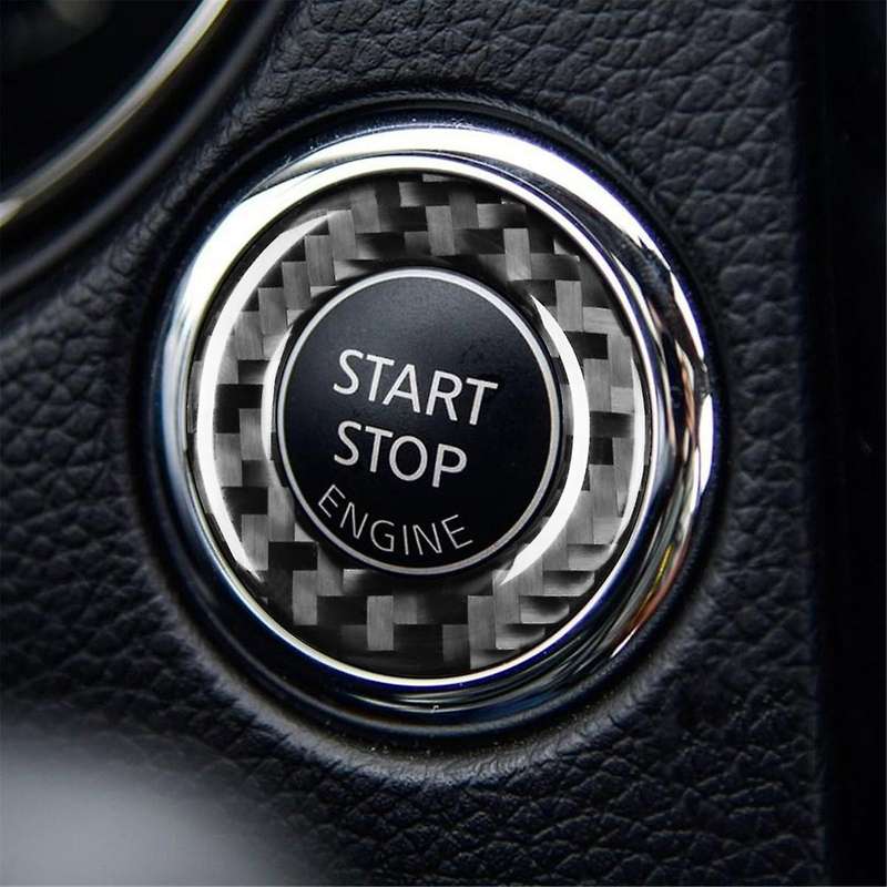 for Rogue T32 2013-2021 Carbon Fiber Car Keyhole Ring Start Button Switch Trim Interior Accessories