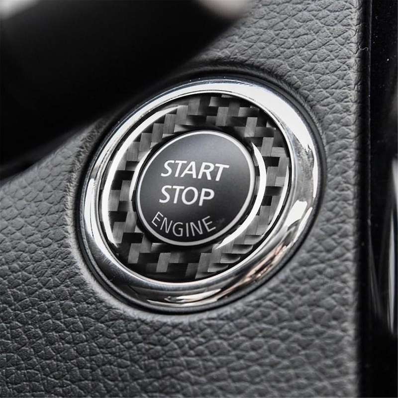 for Rogue T32 2013-2021 Carbon Fiber Car Keyhole Ring Start Button Switch Trim Interior Accessories