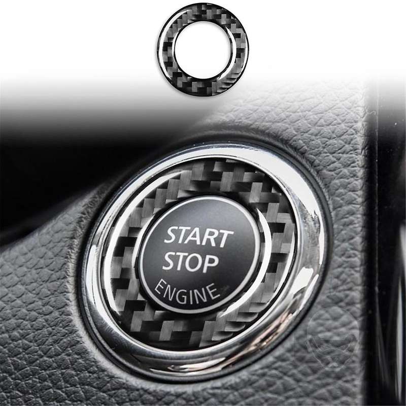 for Rogue T32 2013-2021 Carbon Fiber Car Keyhole Ring Start Button Switch Trim Interior Accessories