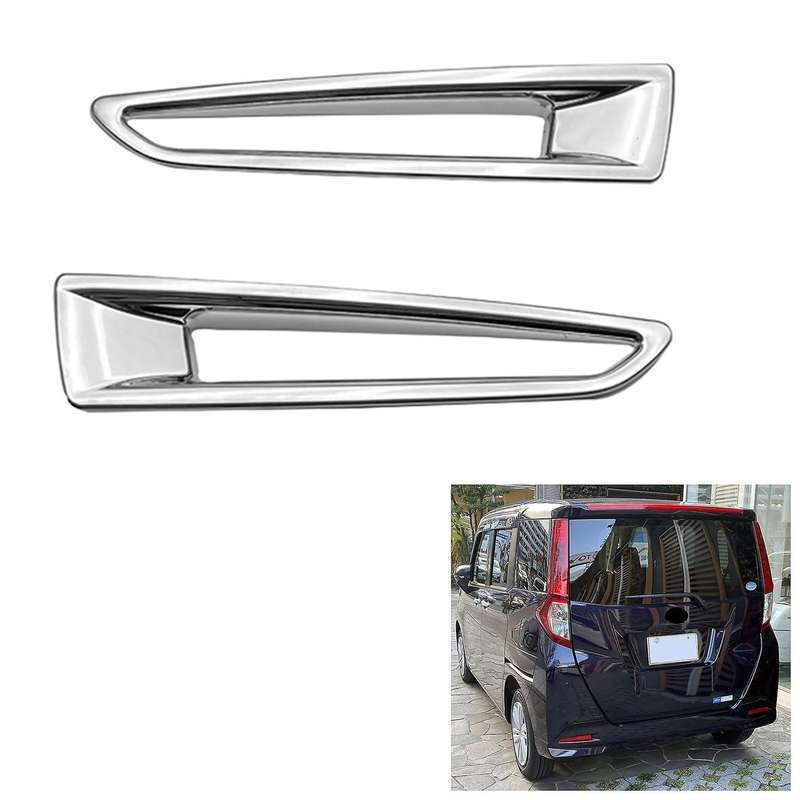 for Roomy 2019-2021 ABS Chrome Rear Fog Light Lamp Cover Trim Foglight Bezel Decoration Frame