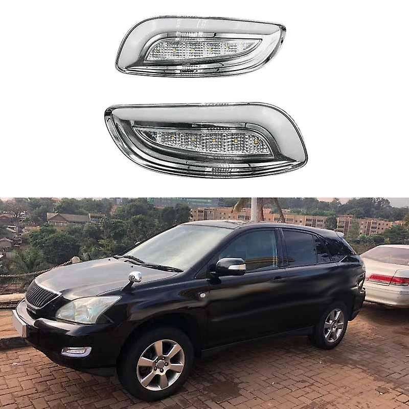 for RX330 RX350 2003 -2009 LED DRL Front Fog Light Indicator Lamp with Turn Signal Daytime Running L