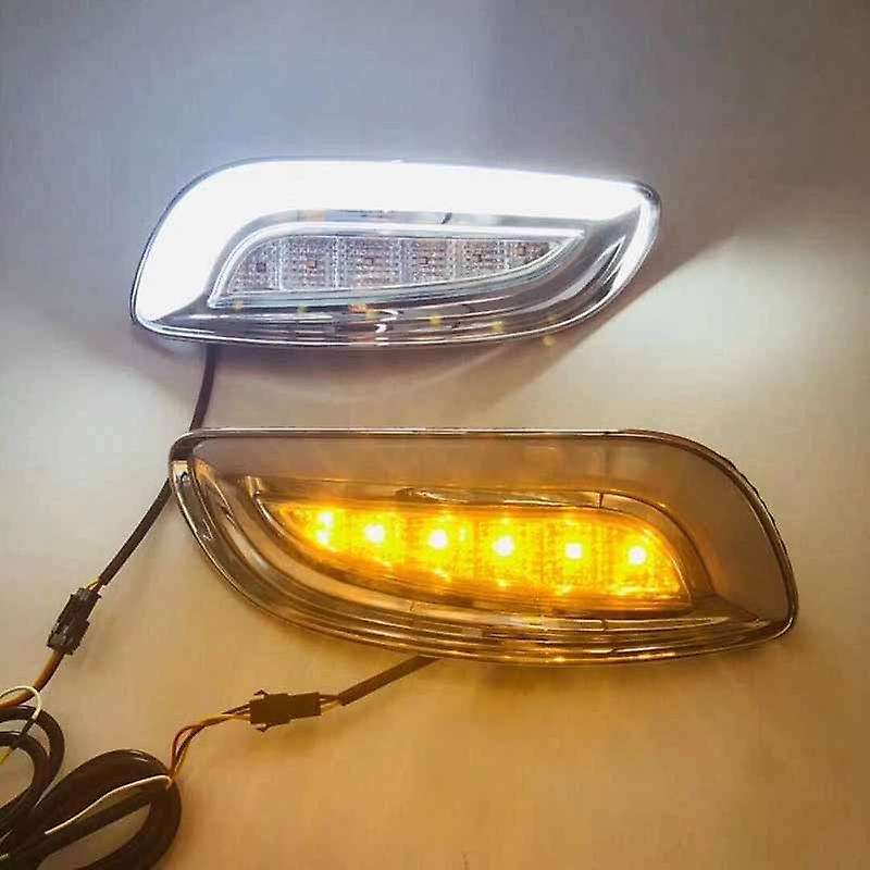 for RX330 RX350 2003 -2009 LED DRL Front Fog Light Indicator Lamp with Turn Signal Daytime Running L