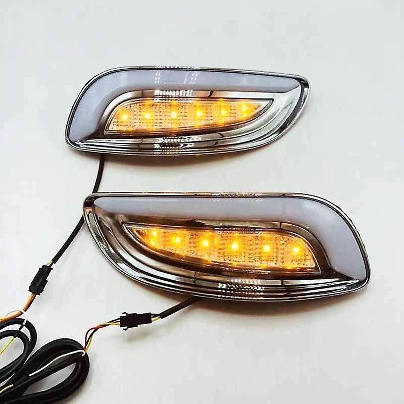 for RX330 RX350 2003 -2009 LED DRL Front Fog Light Indicator Lamp with Turn Signal Daytime Running L