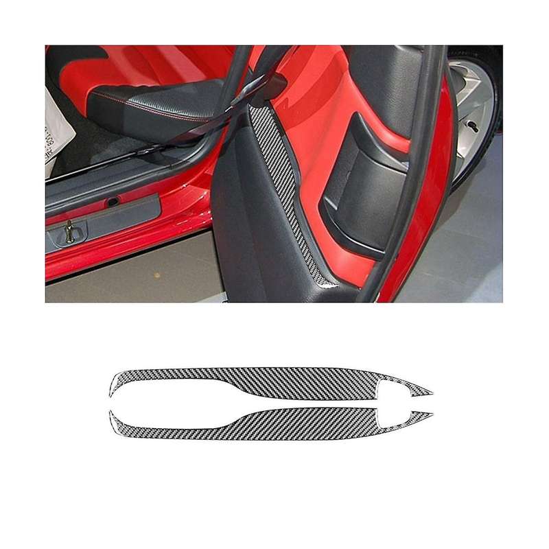 for Rx8 -8 2004-2008 Carbon Fiber Rear Door Armrest Panel Trim Stickers Car Interior Accessories