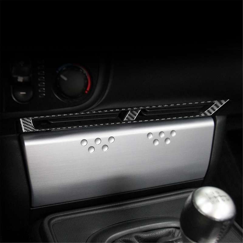 for S2000 2000-2009 Soft Carbon Fiber Central Console Outlet Cover Trim Sticker Car Interior Access