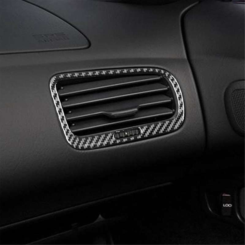 for S2000 2000-2009 LHD Soft Carbon Fiber Side Outlet Cover Trim Sticker Car Interior Accessories
