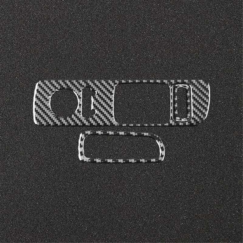 for S2000 2000-2009 Lhd Soft Carbon Fiber Window Lift Switch Button Panel Cover Trim Sticker Access