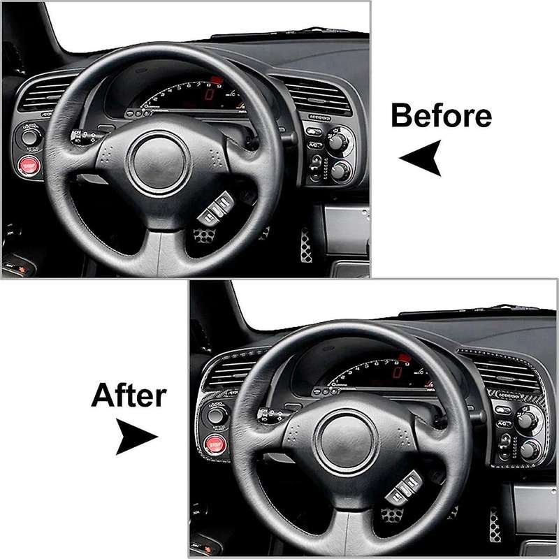 for S2000 2000-2009 Soft Carbon Fiber Side Dashboard Outlet Cover Trim Sticker Car Interior Accesso