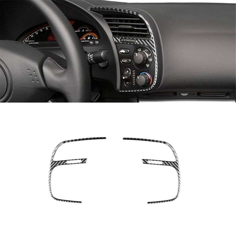 for S2000 2000-2009 Soft Carbon Fiber Side Dashboard Outlet Cover Trim Sticker Car Interior Accessor