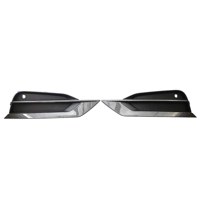 for S90 V90 2016-2019 Front Bumper Fog Lamp Grill Insert Face Bar Cover 31425447 31425446 Carbon Fib