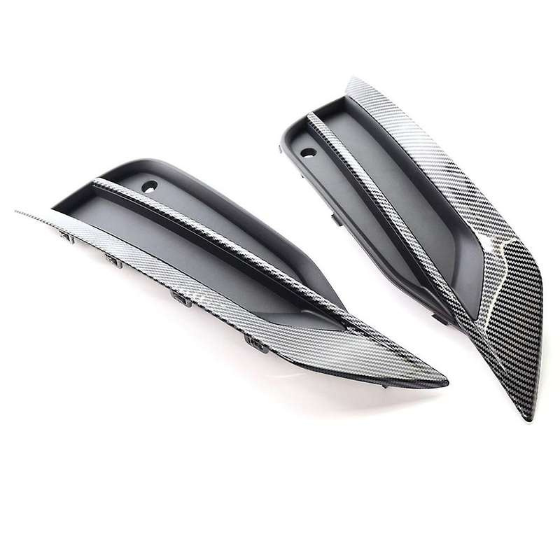 for S90 V90 2016-2019 Front Bumper Fog Lamp Grill Insert Face Bar Cover 31425447 31425446 Carbon Fib