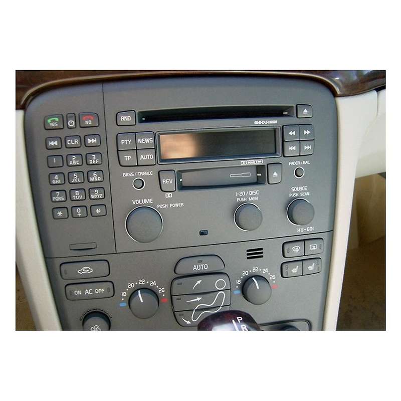 for S80 1999-2005 Car Stereo Fascia Dash Panel 2 Din Frame Trim Kit(173x98mm)