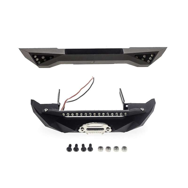 for Scx10 90046 Climbing Car Wrangler Blade Front Bumper Front Bumper Metal Front and Rear Anti-col