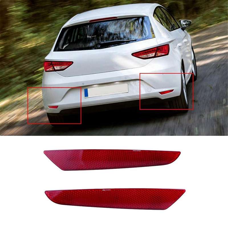 for Seat 2013-2019 Rear Bumper Reflector No Light Red Lens Cover L&R