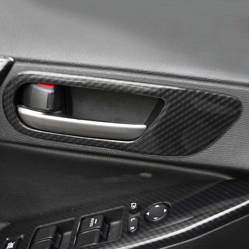 for Sedan /Axela 2009-2013 Carbon Fiber Car Inner Door Handle Bowl Catch Cover Trim Frame