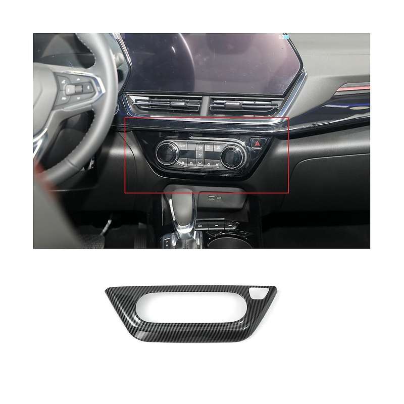 for Seeker 2023 2024 Centre Console AC Knob Cover Trim Panel Accessories , ABS Carbon Fiber