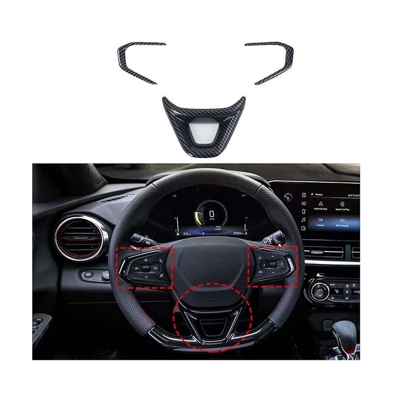for Seeker 2023 2024 Car Steering Wheel Cover Trim Decorative Interior Accessories , ABS Carbon Fibe