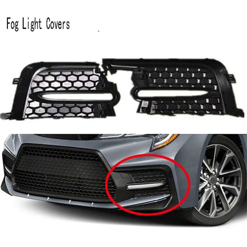 for Sedan SE XSE 4-Door 2020 Front Fog Light Covers Bezel Fog Light Grille