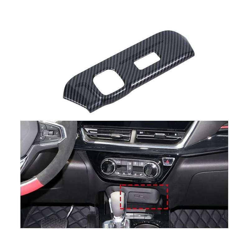 for Seeker 2023 2024 Centre Console USB Port Panel Cover Trim Interior Accessories , ABS Carbon Fibe