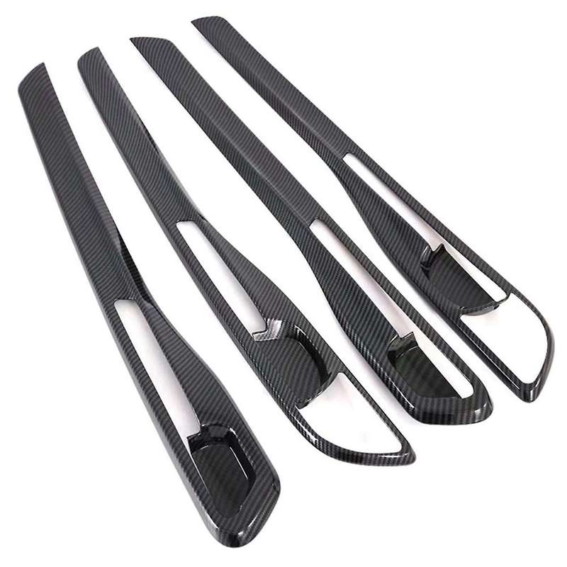 for Seltos 2019-2023 Carbon Car Interior Door Handle Bowl Cover Trim Inside Door Panel Molding Stri