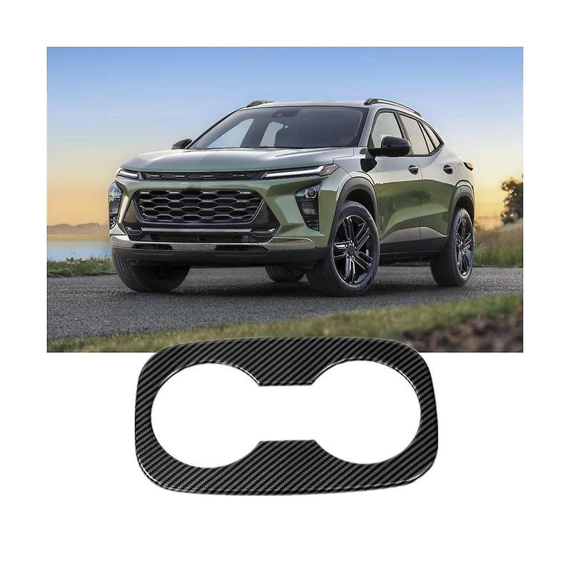 for Seeker 2023 2024 Rear Cup Holder Cover Bezel Trim Accessories , ABS Carbon Fiber