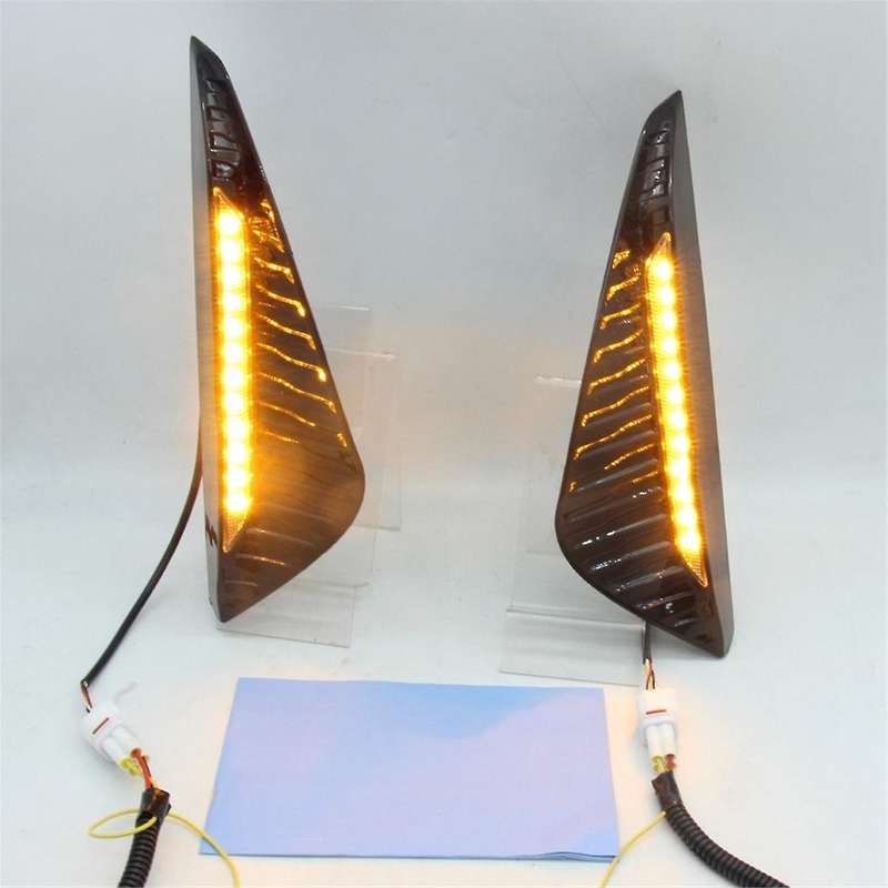 for Sentra Sylphy 2023 Daytime Running Light Fog Light Cover with Yellow Turn Signal