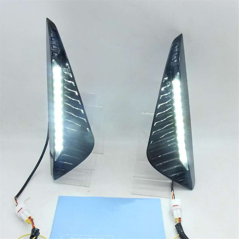 for Sentra Sylphy 2023 Daytime Running Light Fog Light Cover with Yellow Turn Signal