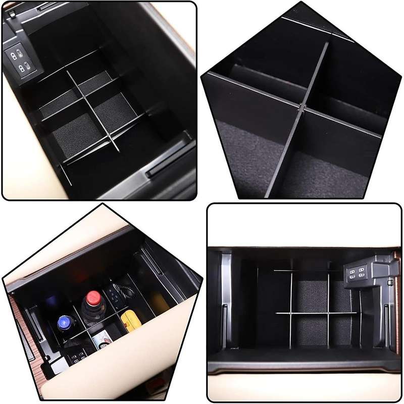 for Sienna 2021 2022 2023 Center Console Organizer Divider Armrest Box Dividers Tray Interior Access