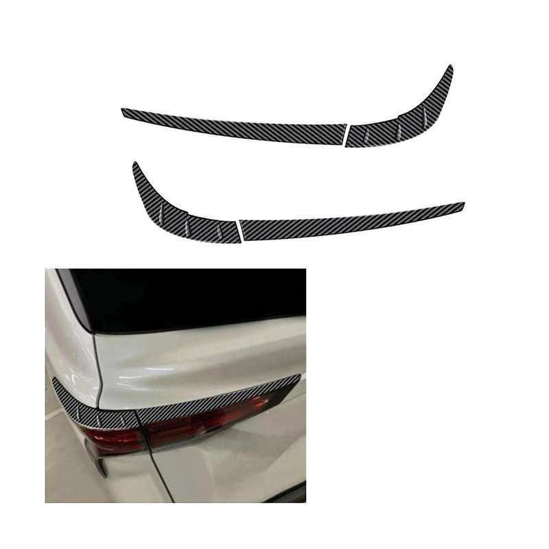 for Sienna 2021 2022 Car Carbon Fiber External Rear Tail Light Lamp Cover Garnish Strip Eyebrow Cov